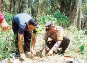 Lestarikan Negeri, Polres Luwu Tanam 1.025 Bibit Pohon Serentak
