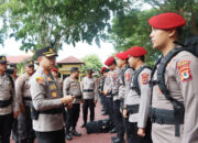 Apel Serpas, Kapolres Luwu Cek Perlengkapan 553 Personil Gabungan Pengamanan Pemilu 2024