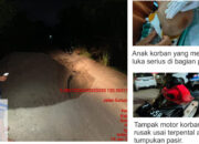 Ayah dan Anak Luka Serius Usai Menabrak Tumpukan Pasir yang Menutup Jalan, Korban Harap Pelaku Ditangkap